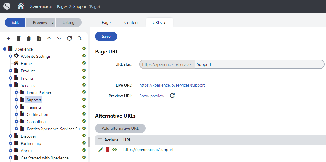 native URL routing solution