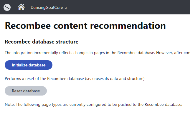 Recombee database